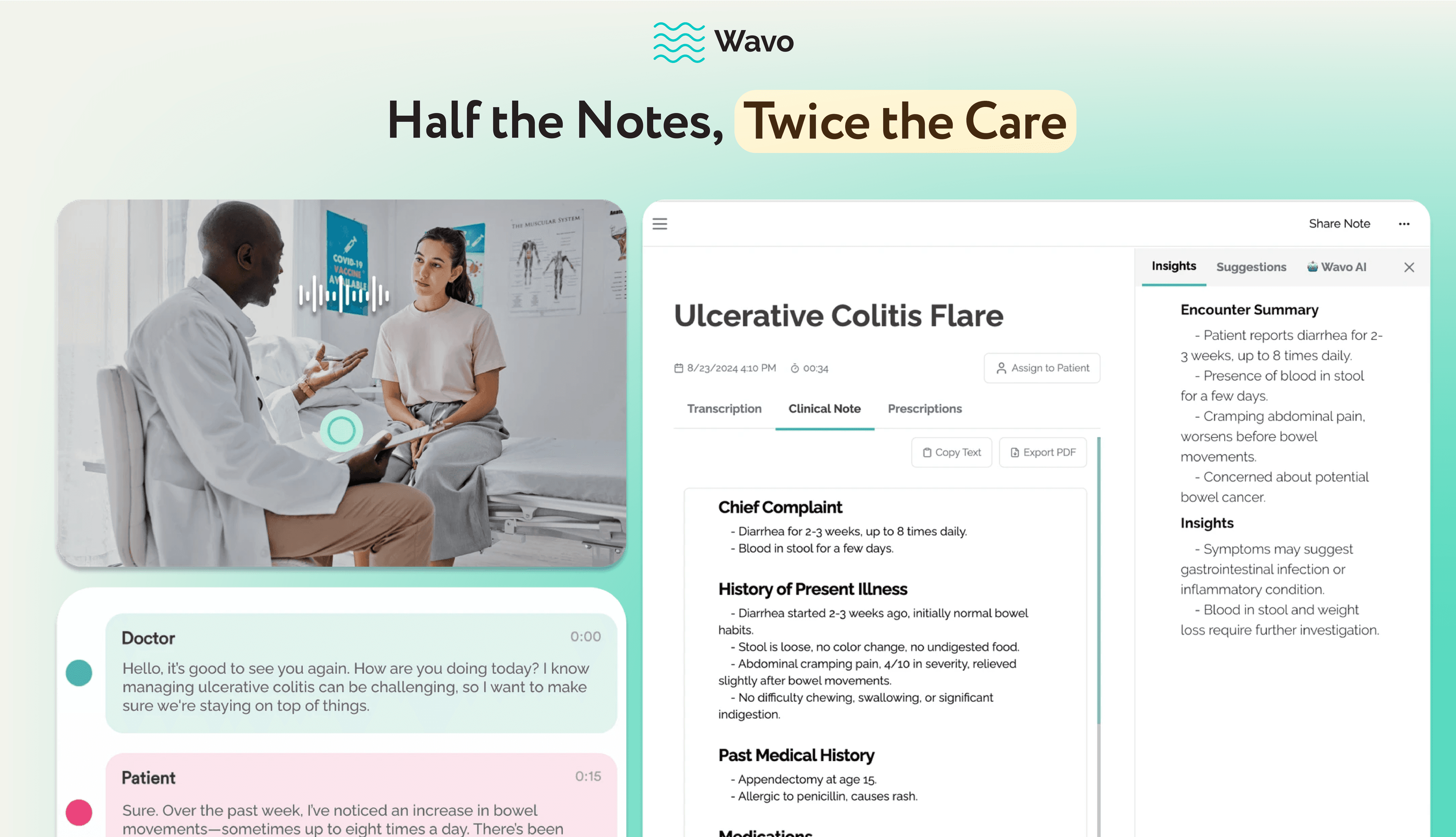 Wavo Health product interface